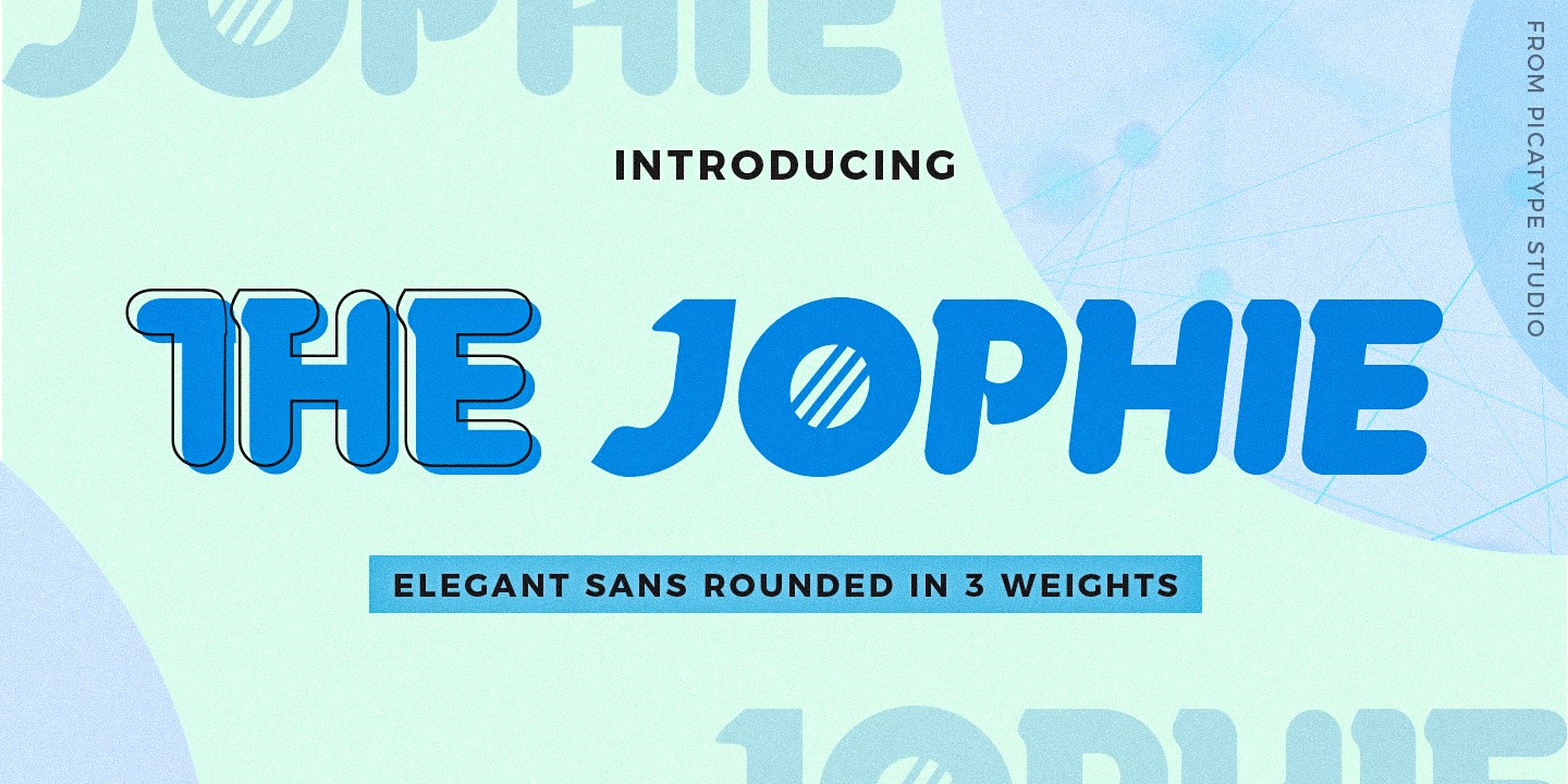 The Jophie Sans Outline Font preview
